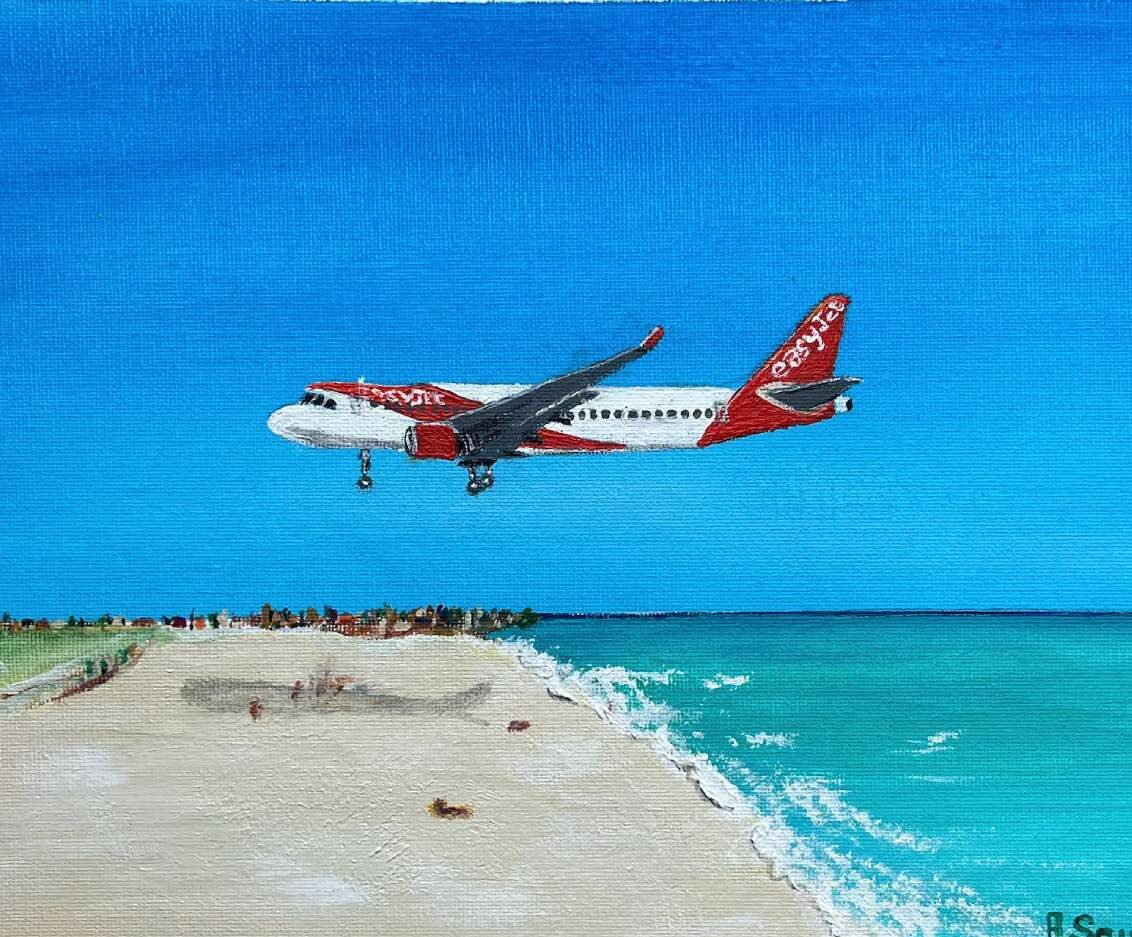 easyJet canvas painting