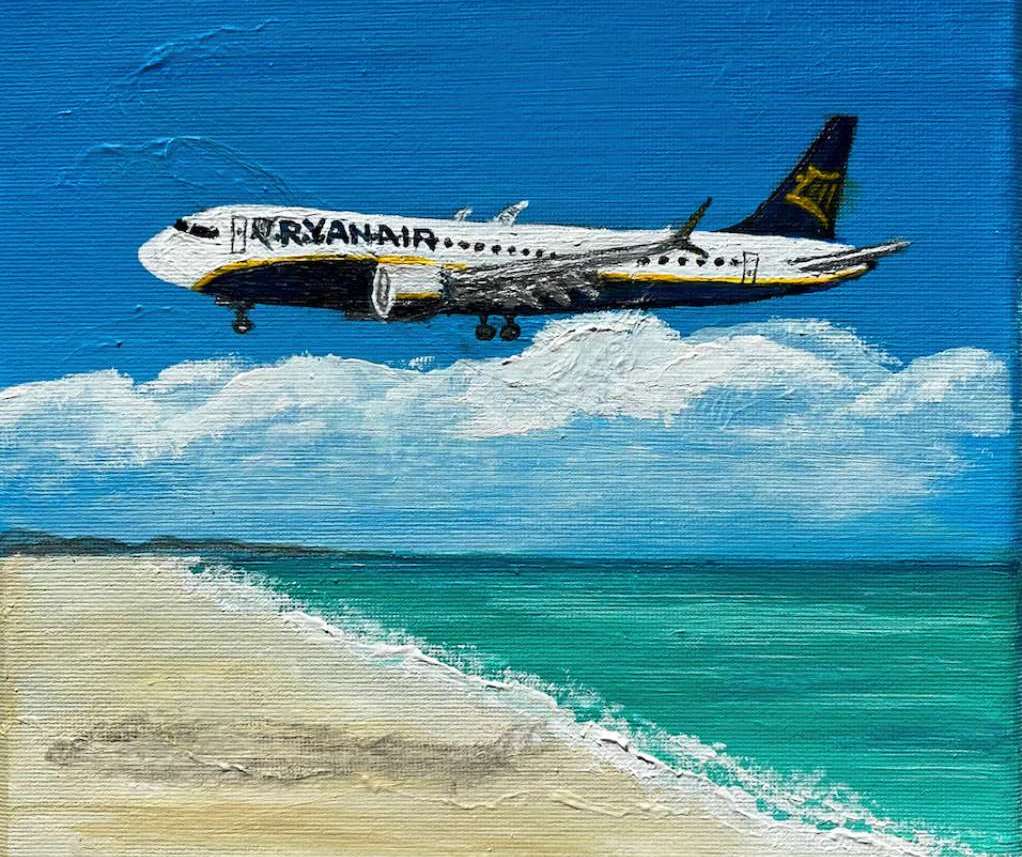 Ryanair canvas painting